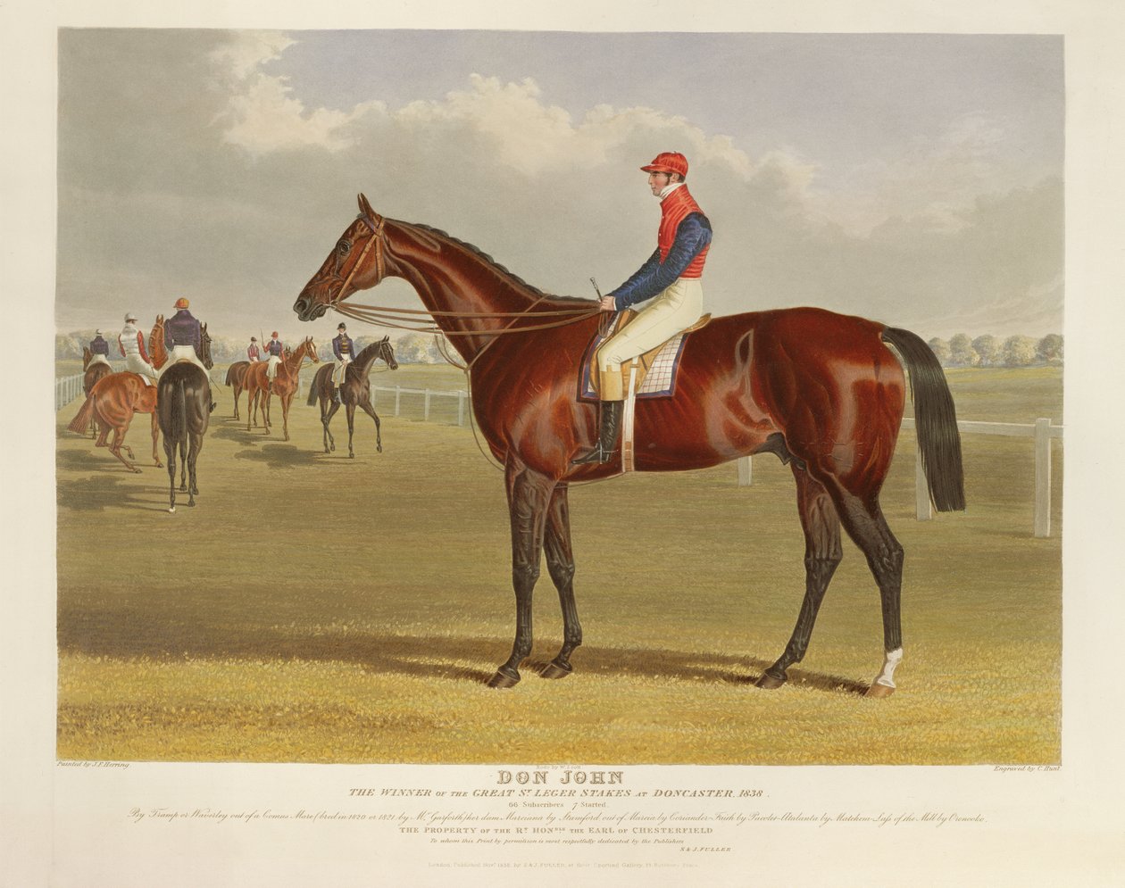 „Don John”, a nagy St. Leger-tövek nyertese Doncasterben, 1838, vésette: Charles Hunt (1803-77), kocsma. S. und J. Fuller, 1838 (akvatinta) alkotó: John Frederick Herring Senior
