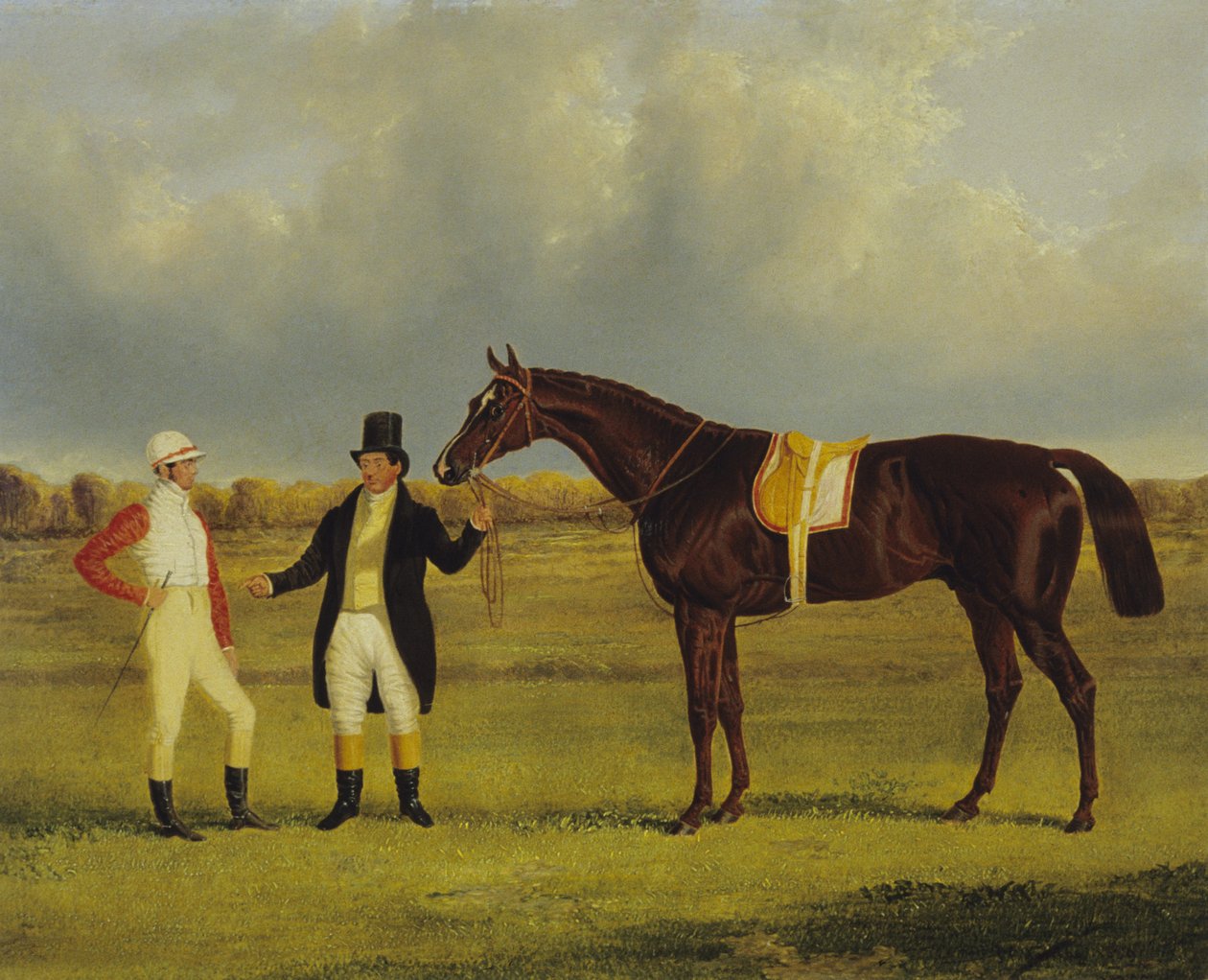 "Euclid" Jockey Conollyjával és Pettit edzőjével (olaj, vászon) alkotó: John Frederick Herring Senior