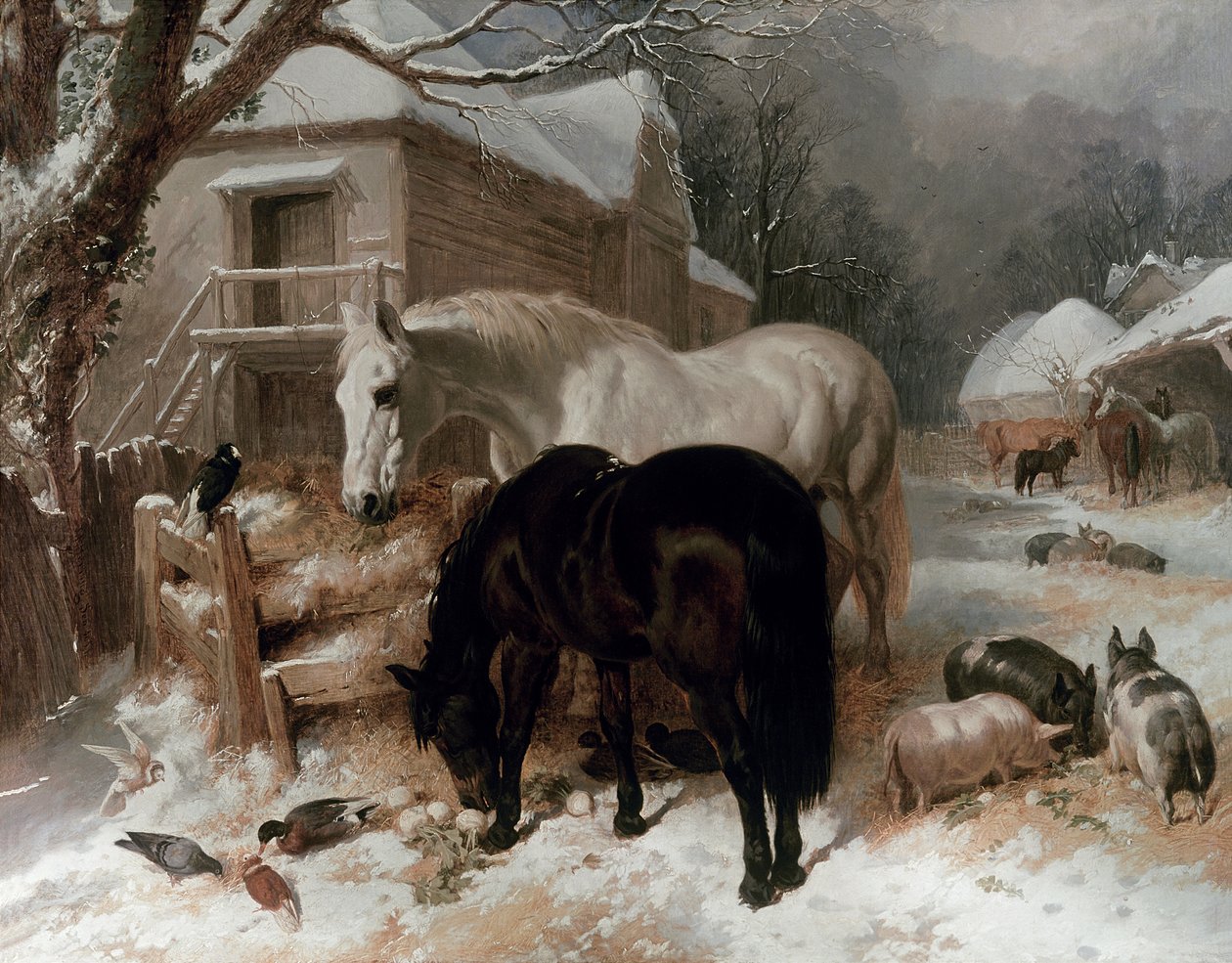 Farmyard jelenet alkotó: John Frederick Herring Senior