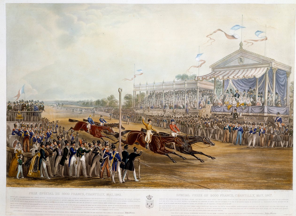 5000 frankos különdíj Chantilly-nek 1841-ben John Frederick Herring (1795-1865) nyomata (ec.engl.) 1841 Magángyűjtemény alkotó: John Frederick Herring Senior