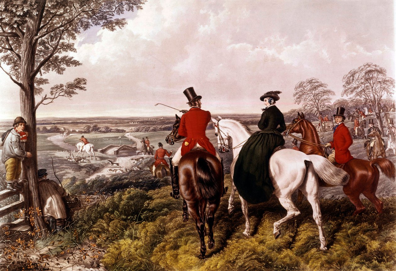 Indulás a rókavadászatra nyomat John Frederick Herring (1795-1865) 1870-es magángyűjtemény alkotó: John Frederick Herring Senior