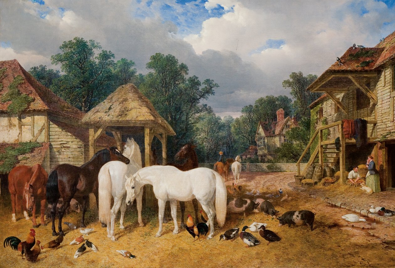 A tanyaudvar, 1860 alkotó: John Frederick Herring Senior