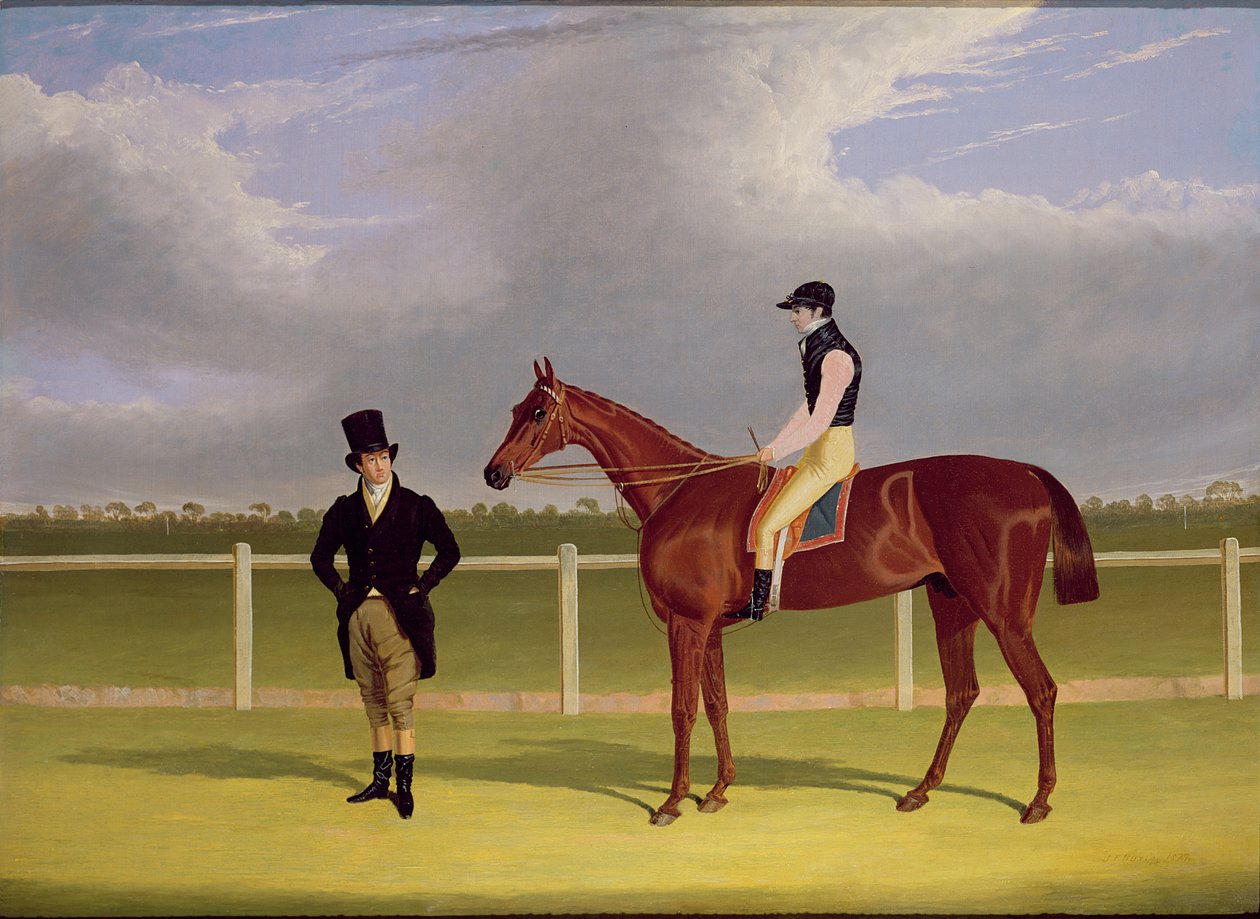 A Hon. E. Petre „Rowton”, a St. Leger győztese Bill Scotttal alkotó: John Frederick Herring Senior