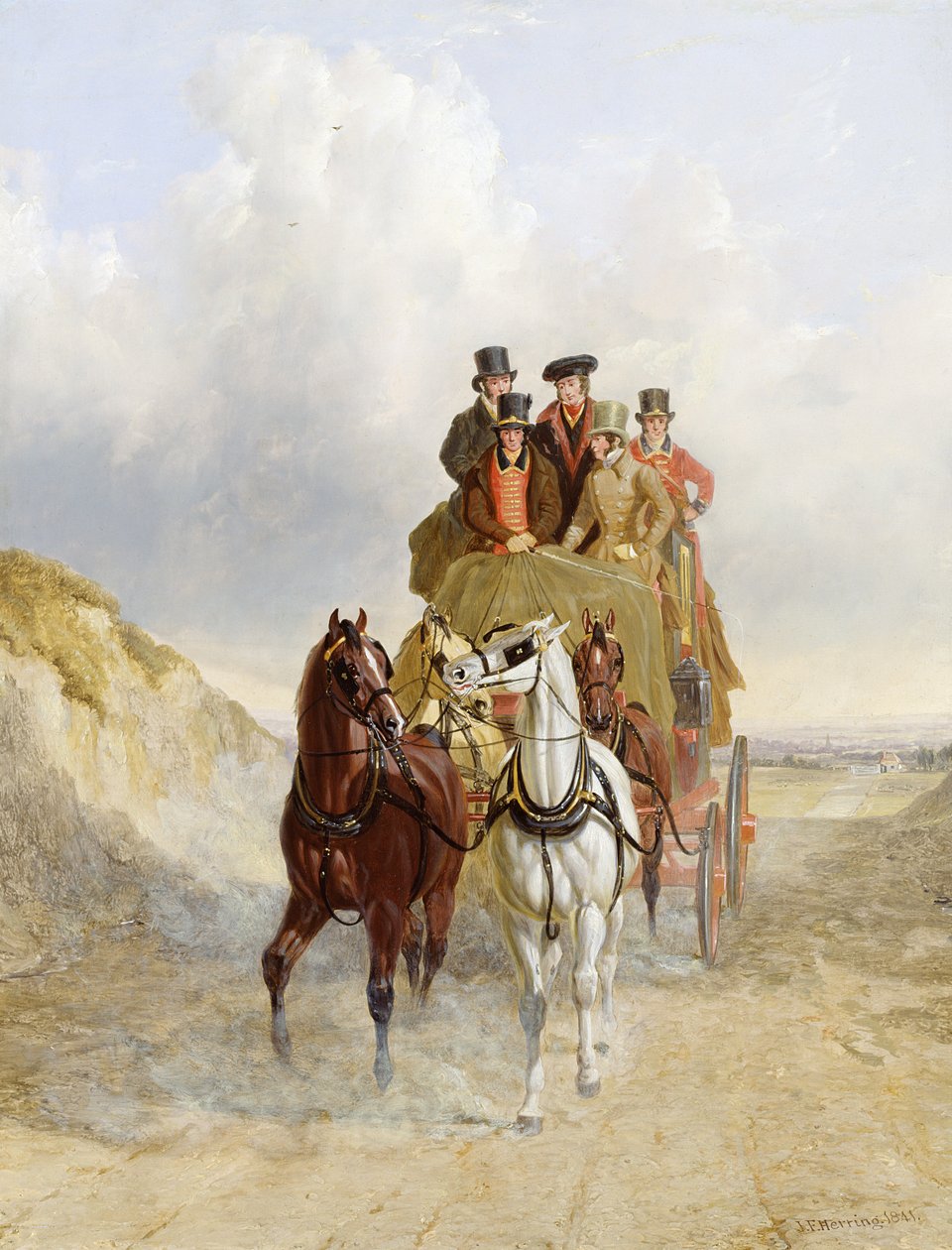 A királyi postakocsi az úton, 1841 alkotó: John Frederick Herring Senior