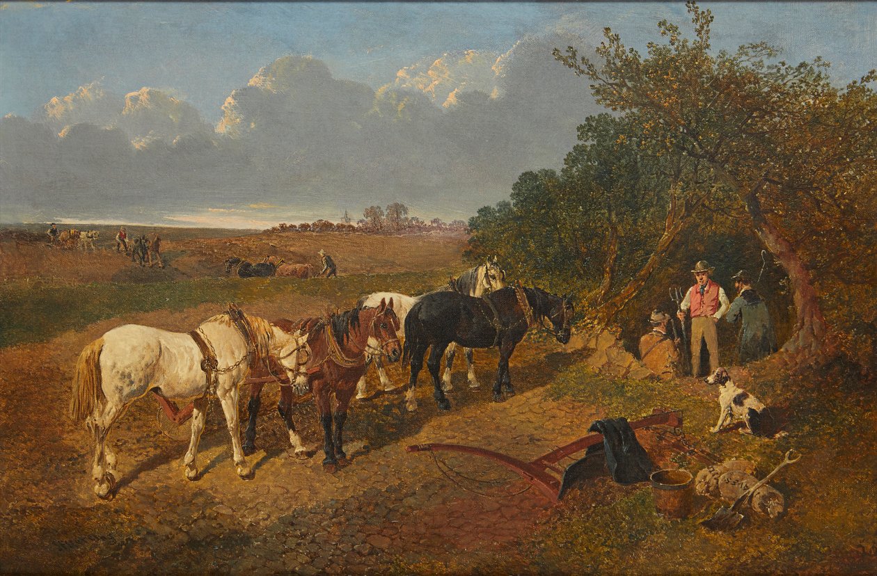 A csapat pihenése (olaj, vászon) alkotó: John Frederick Jr. Herring