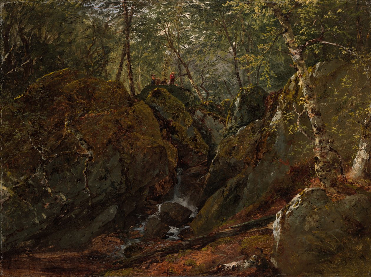 Catskill-vízesés alkotó: John Frederick Kensett