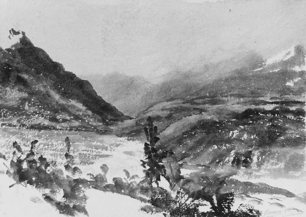 Hegyi táj, Lombardia, . alkotó: John Frederick Kensett.