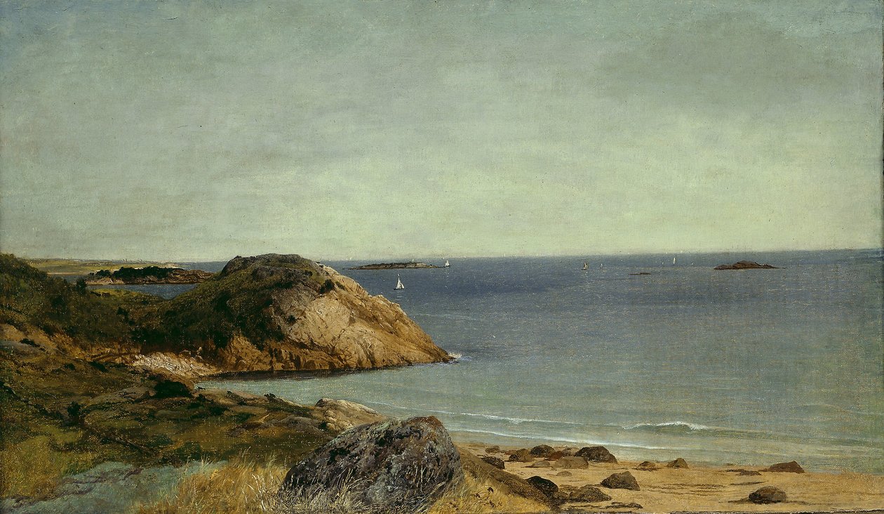 Rocky Coast, 1860 körül (olaj, vászon) alkotó: John Frederick Kensett