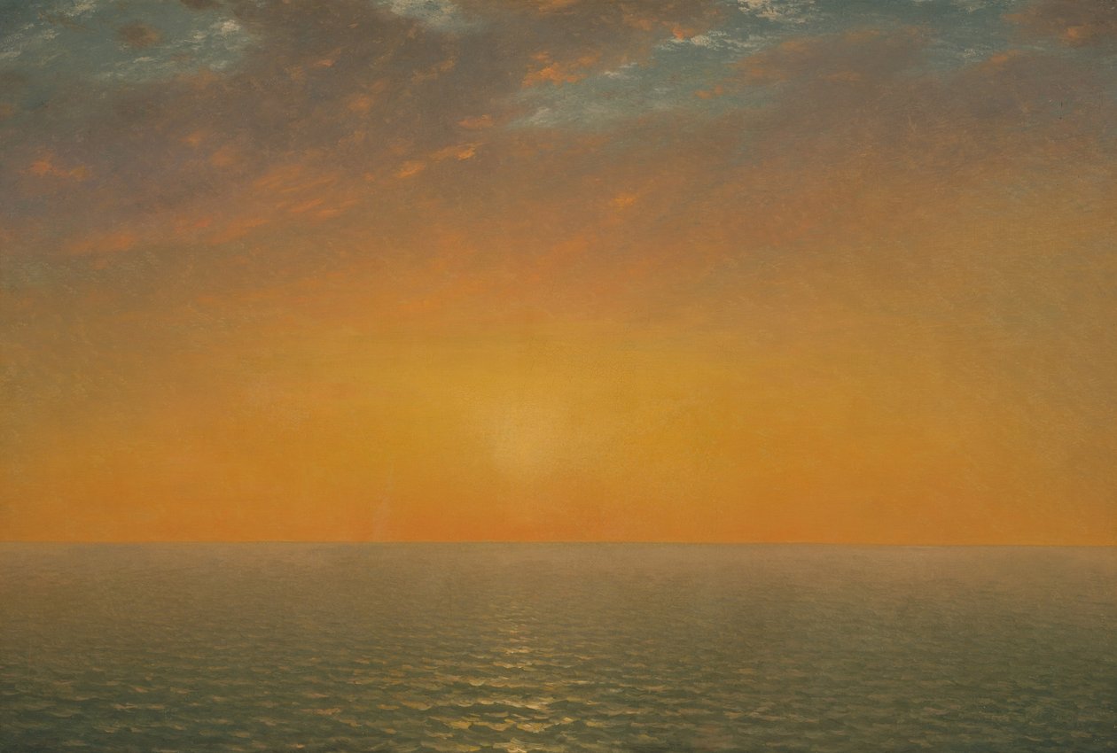 Naplemente a tengeren alkotó: John Frederick Kensett
