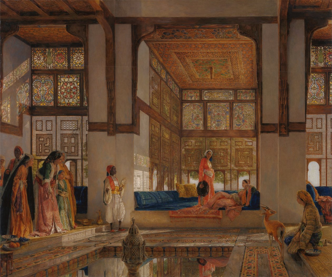 Egy hölgy fogadja a látogatókat (A fogadás) alkotó: John Frederick Lewis