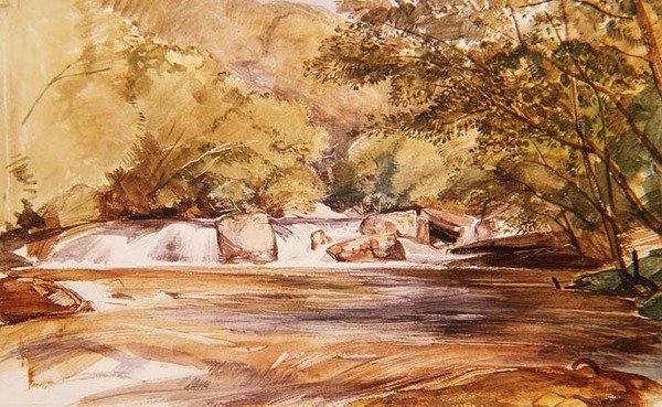 A medence és a skót folyó alkotó: John Frederick Lewis