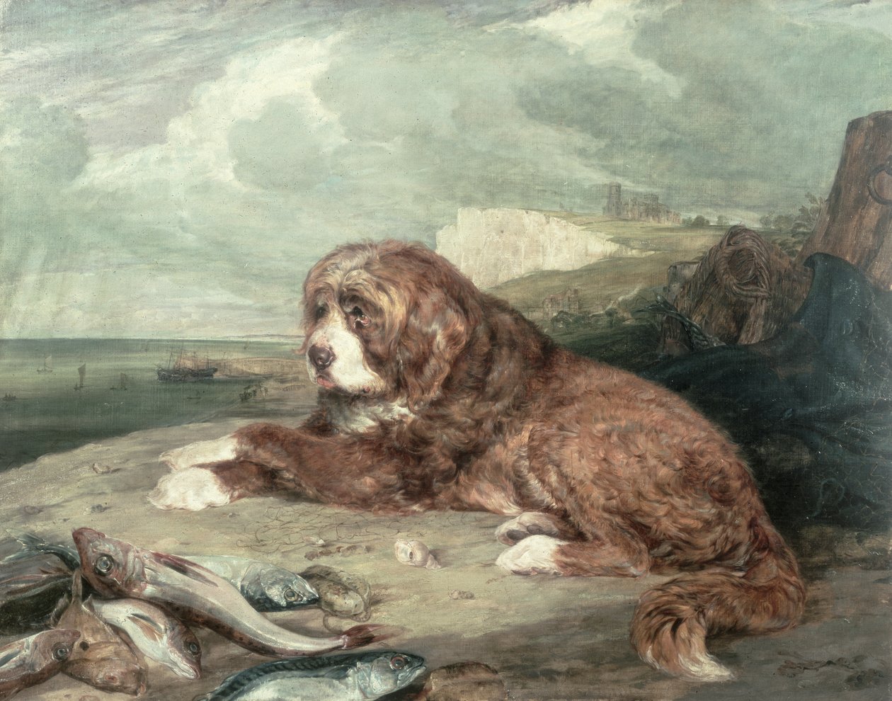 Egy régi újfundlandi kutya alkotó: John Frederick Lewis