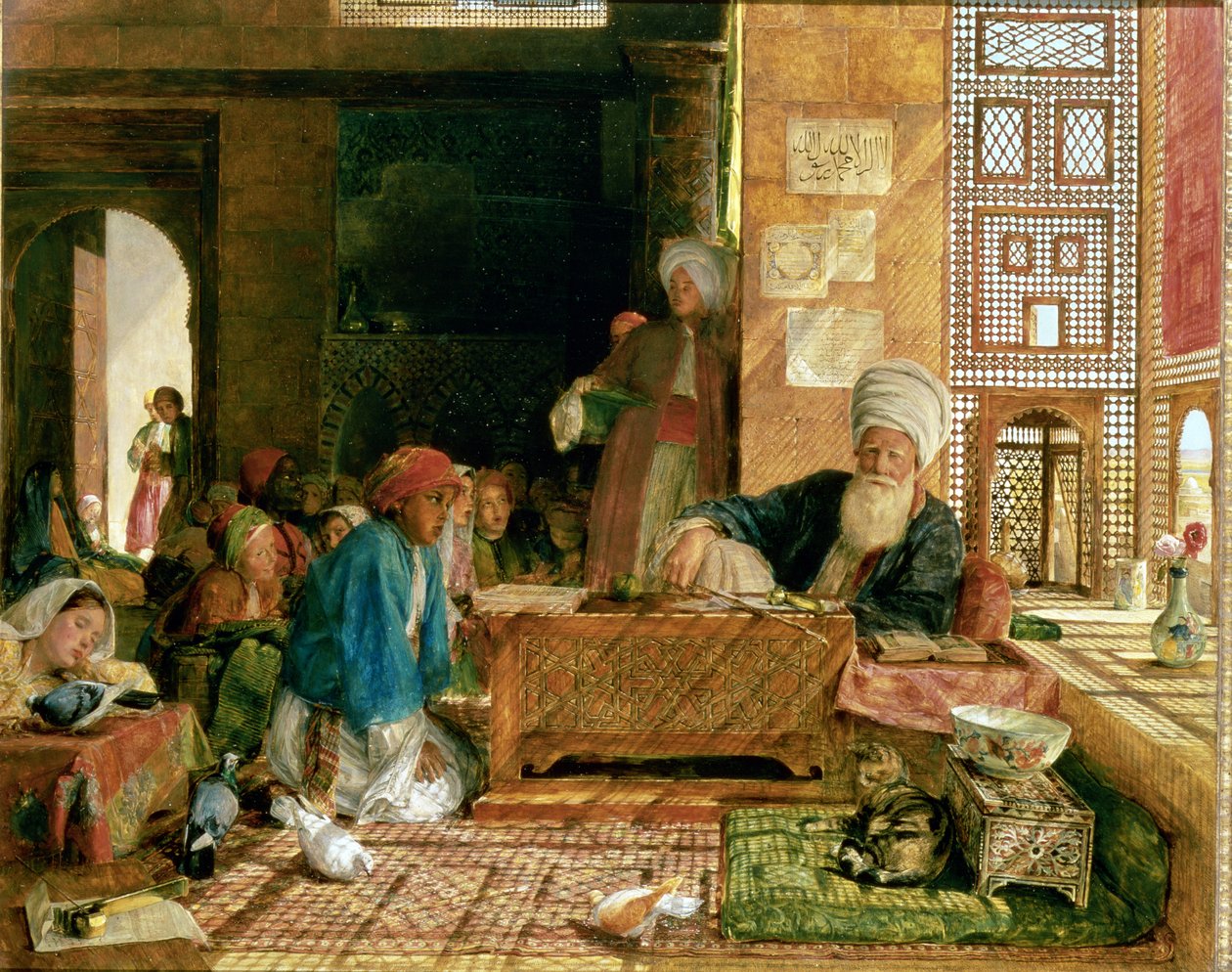 Egy iskola belseje, Kairó (lásd még: 22700 és 43799) alkotó: John Frederick Lewis
