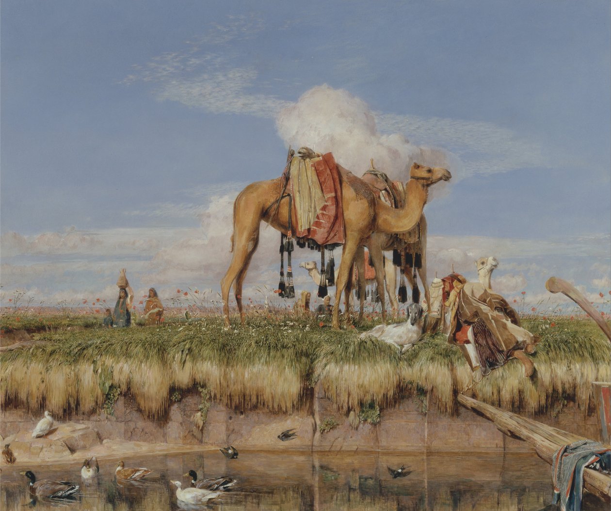 A Nílus partján, Felső-Egyiptomban alkotó: John Frederick Lewis