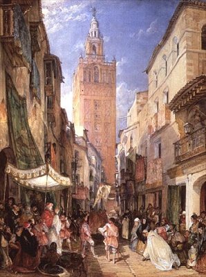 Vallási körmenet, Sevilla alkotó: John Frederick Lewis
