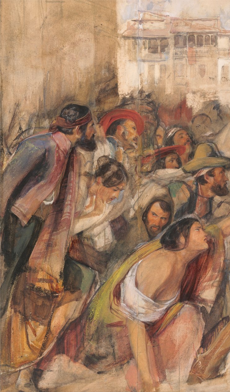 Tanulmány a Don Carlos kihirdetéséhez alkotó: John Frederick Lewis