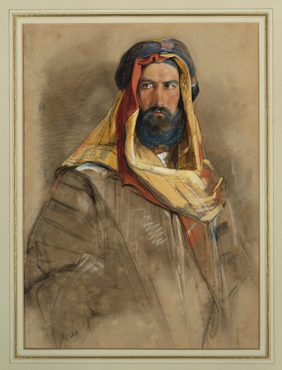 Tanulmány egy arab sejkről alkotó: John Frederick Lewis