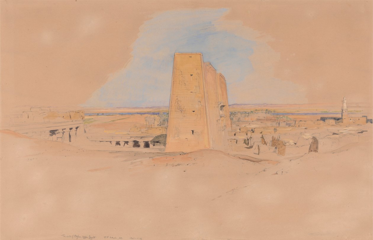 Edfou temploma, Felső-Egyiptom alkotó: John Frederick Lewis