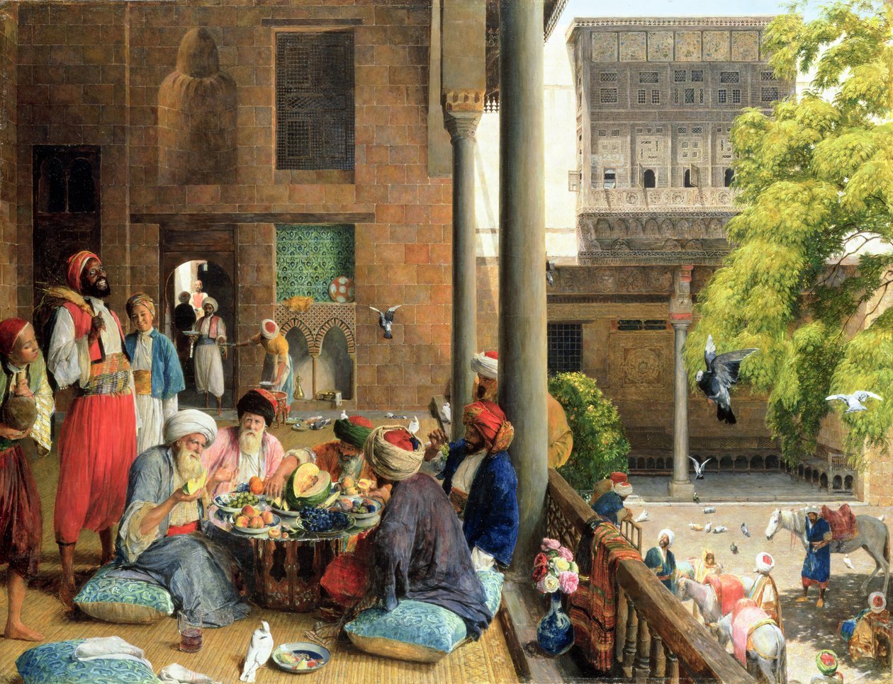 A déli étkezés, Kairó, 1875 alkotó: John Frederick Lewis