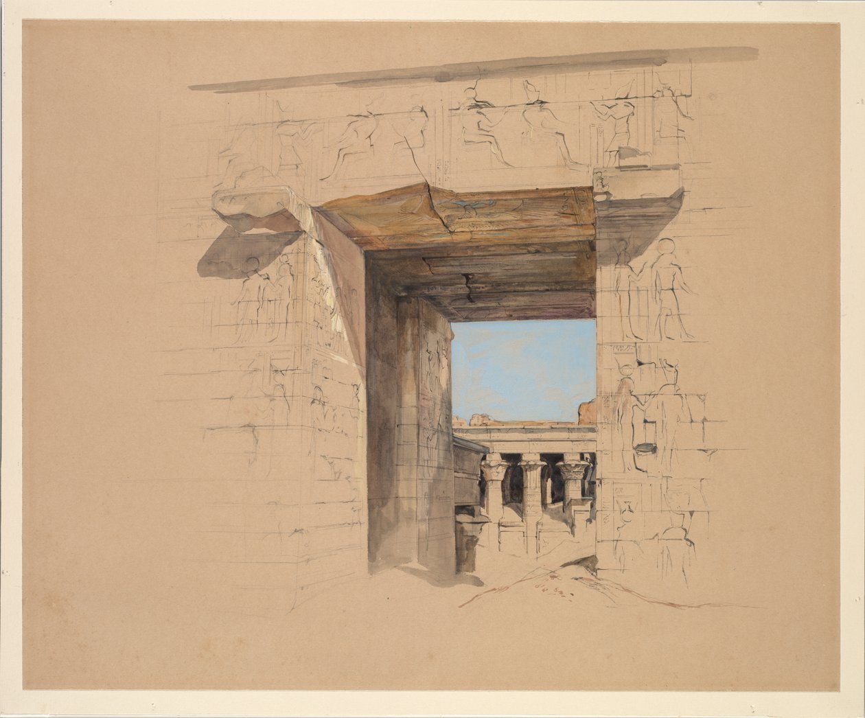 Az edfui templom: Pylon ajtaja alkotó: John Frederick Lewis
