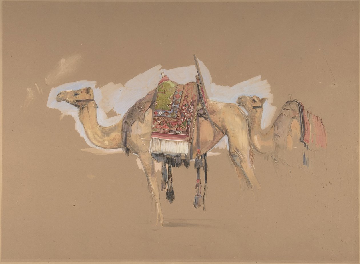 Két teve, kb. 1843. alkotó: John Frederick Lewis