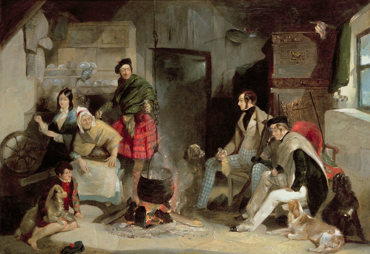 Highland Interior, Sir Edwin Landseer (1802-73) nyomán alkotó: John Frederick Pasmore