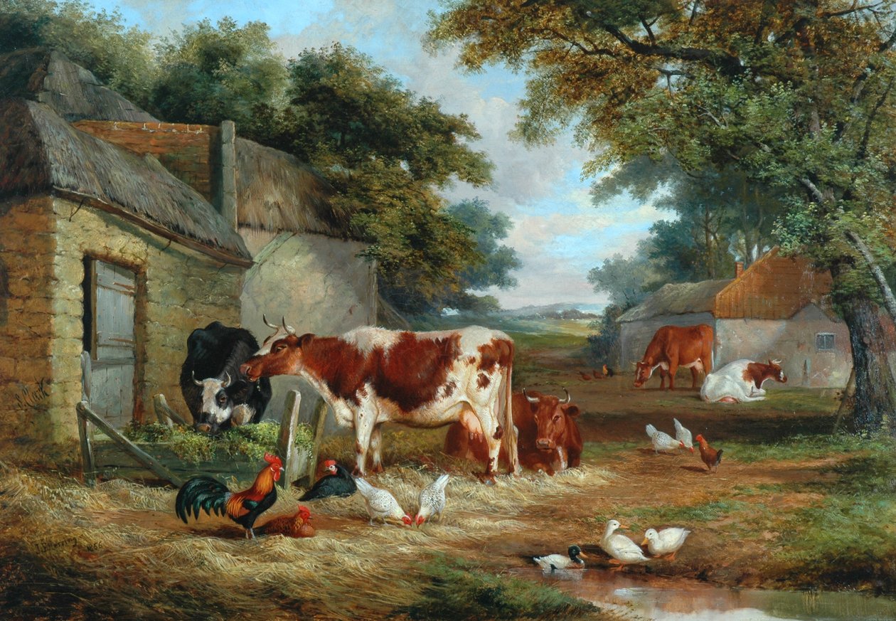 Tanyaudvar, 1856 alkotó: John Frederick Herring Senior