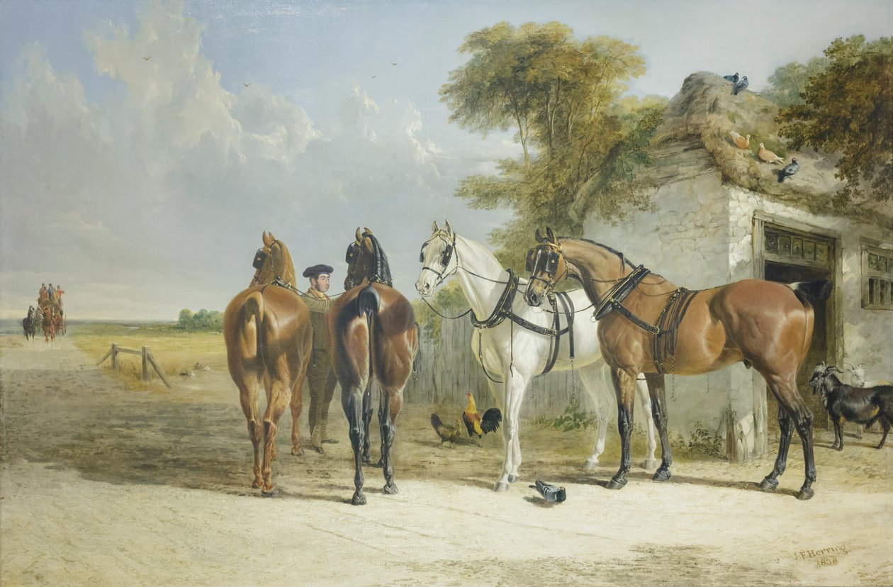 Postakocsi posta, J F Herring (olaj, vászon) alkotó: John Frederick Senior Herring