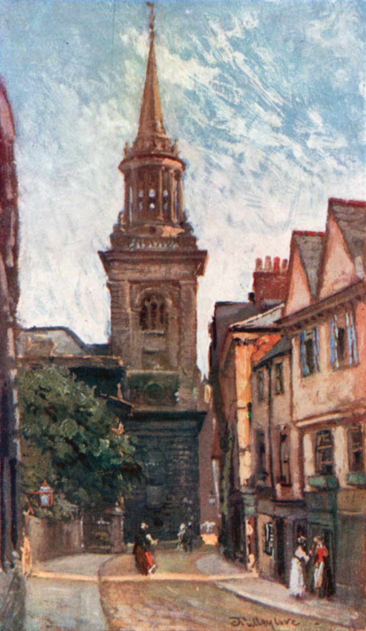 Mindenszentek temploma a Turl Street felől (színes litográfia) alkotó: John Fulleylove
