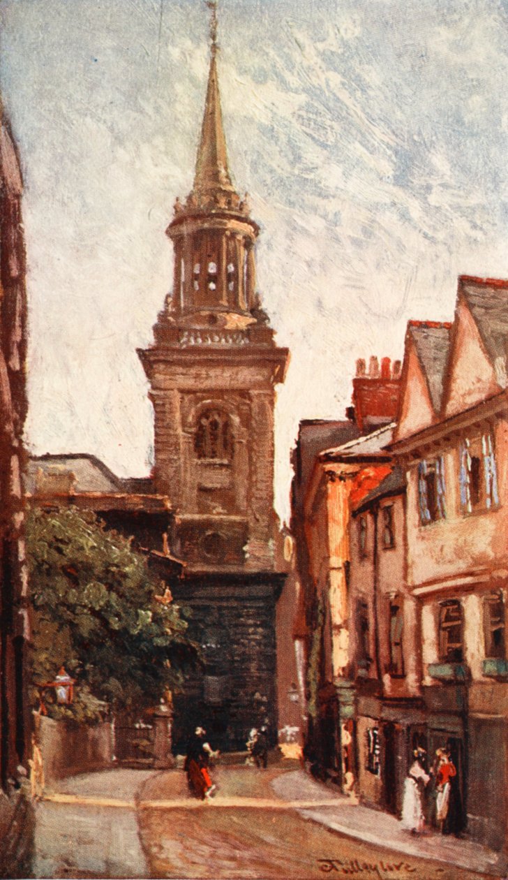Mindenszentek temploma, a Turn utcából, 1903 alkotó: John Fulleylove