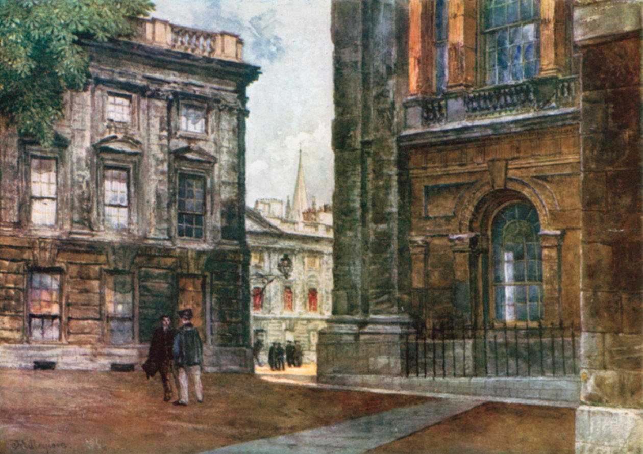 Christ Church - Peckwater Quadrangle (színes litográfia) alkotó: John Fulleylove