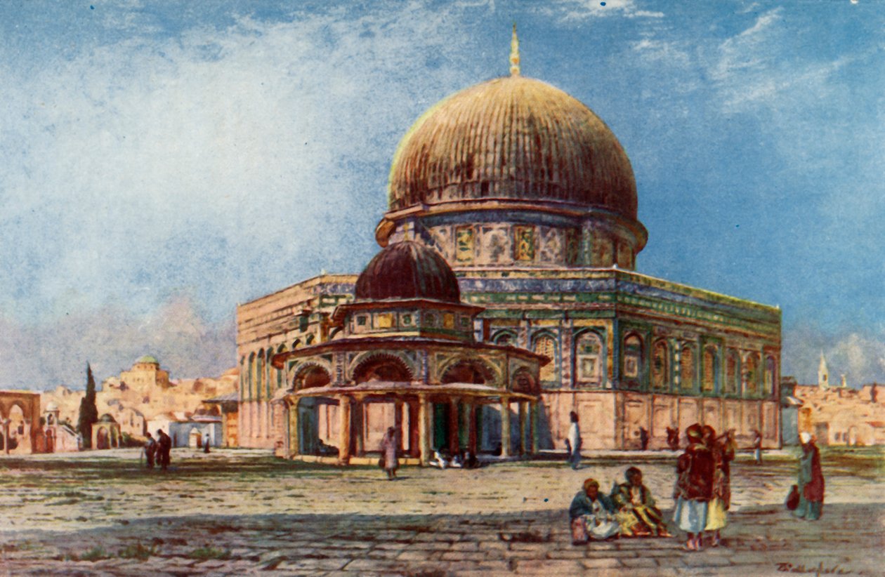 Sziklakupola a lánckupolával Kubbet Es Silseleh, 1902. alkotó: John Fulleylove