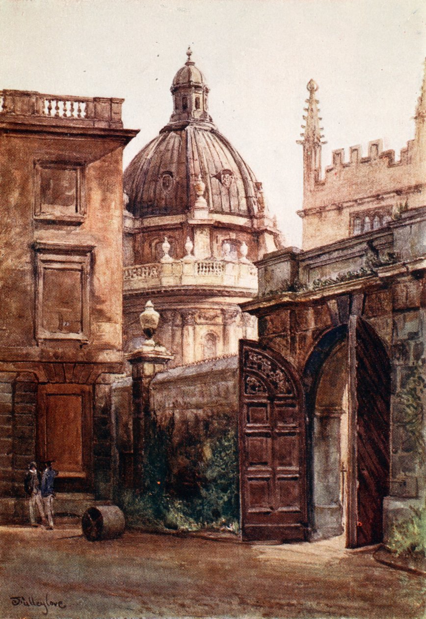 A Hertford College és a Radcliffe Library bejárati kapuja, 1903 alkotó: John Fulleylove