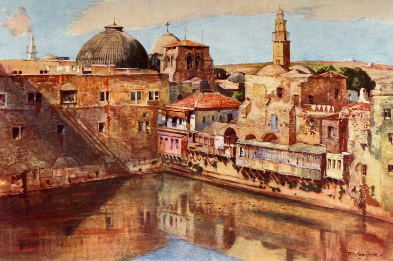 Jeruzsálem. - Ezékiás tója, 1902. alkotó: John Fulleylove