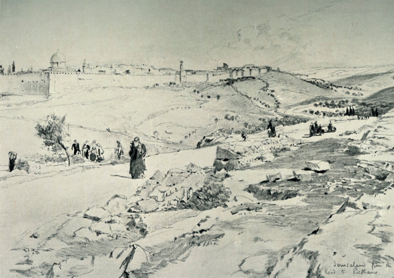 Jeruzsálem, a Betániai úttal, 1902. alkotó: John Fulleylove