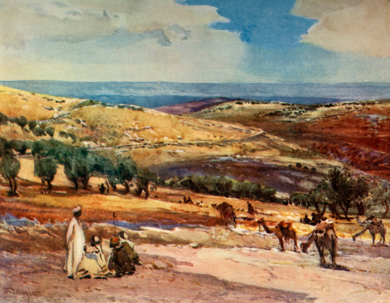 Úton Jeruzsálemből Betániába, 1902. alkotó: John Fulleylove