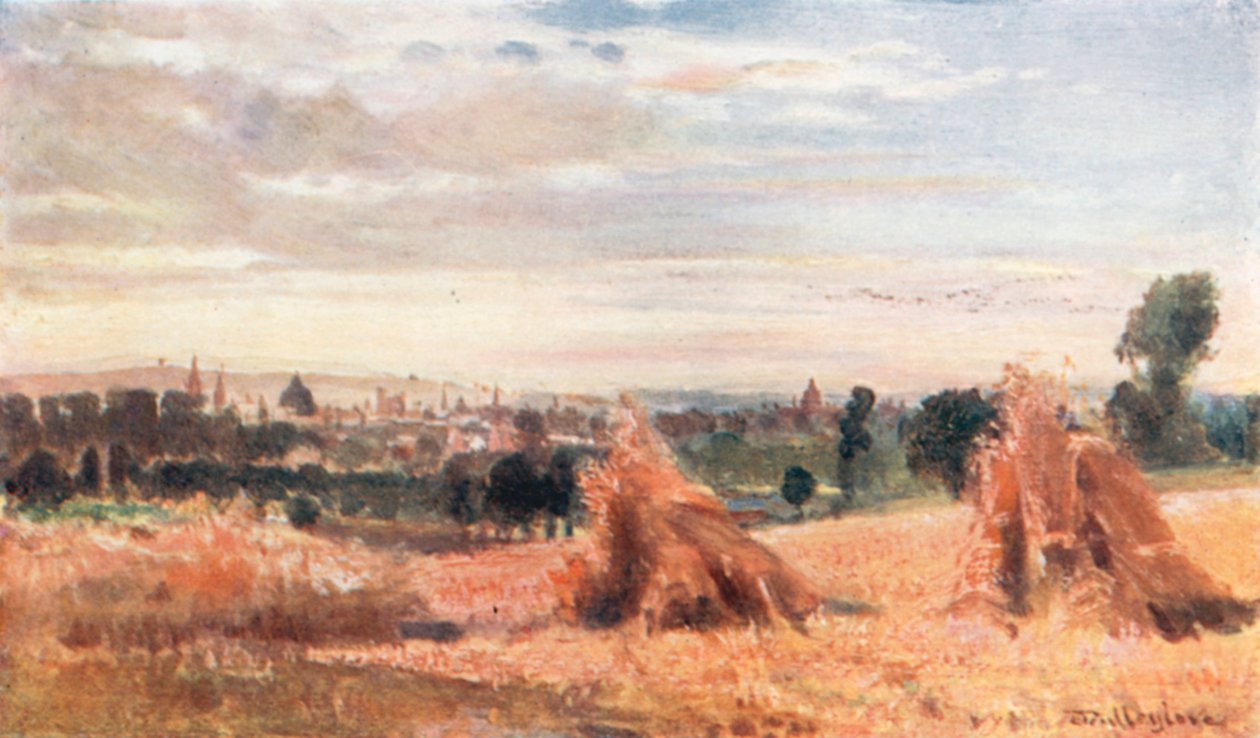 Oxford a Headington Hillről (színes litográfia) alkotó: John Fulleylove