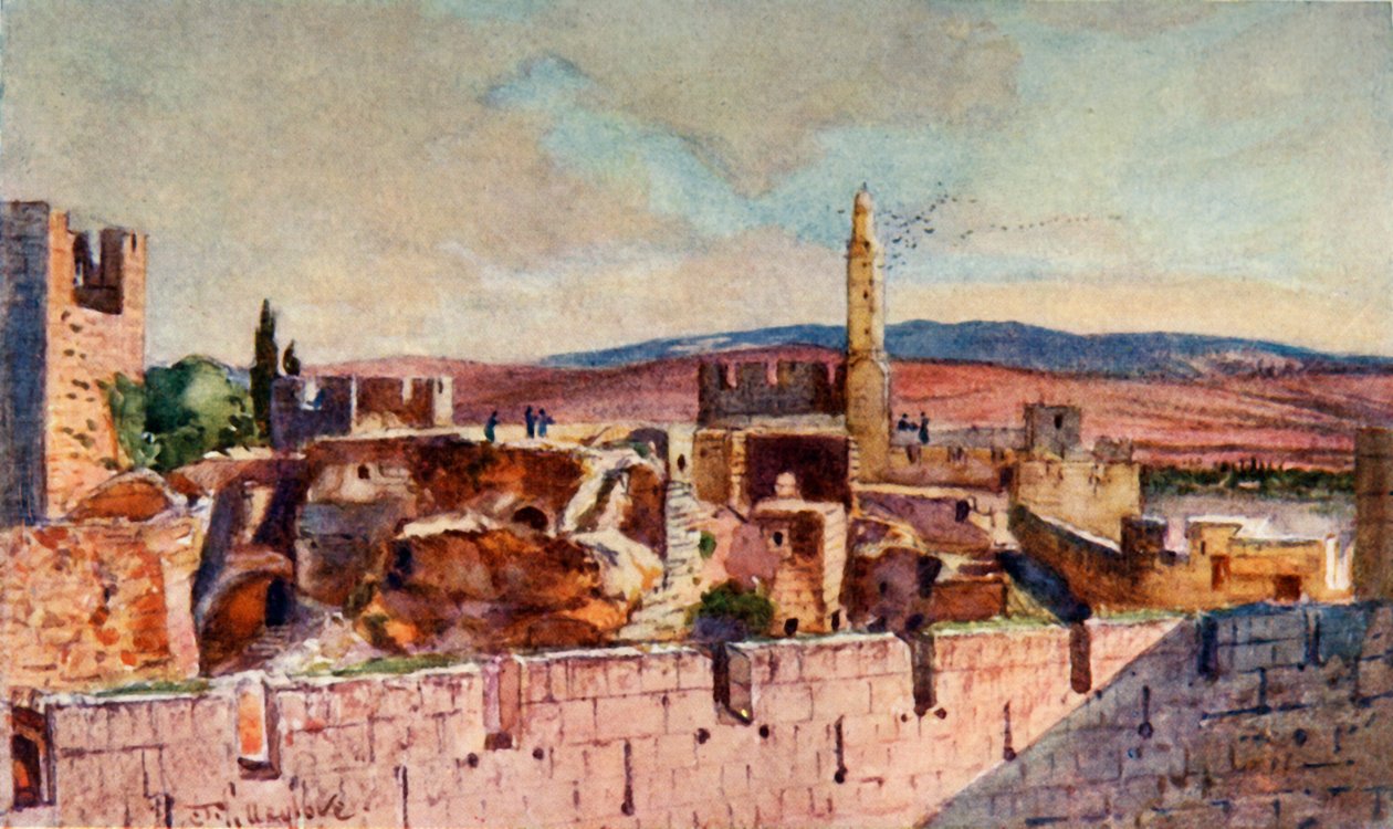 A jeruzsálemi fellegvár része, 1902. alkotó: John Fulleylove