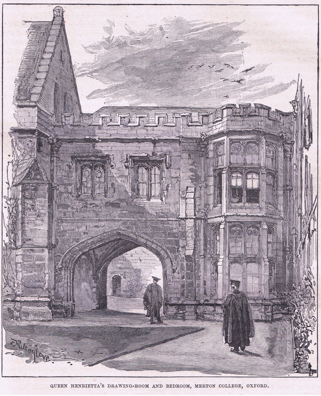Henrietta királynő szalonja és hálószobája, Merton College, Oxford alkotó: John Fulleylove
