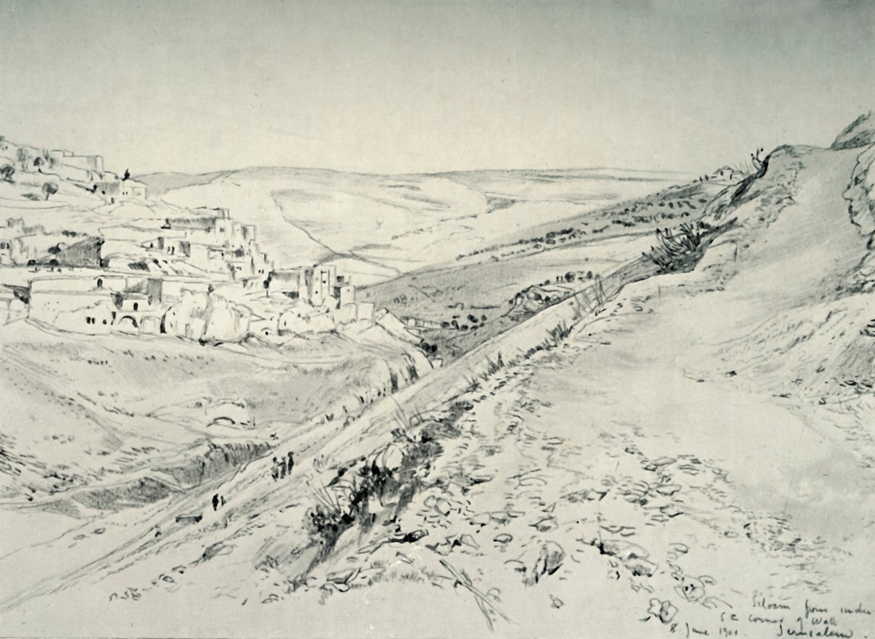 Siloam a Templomterület falának délkeleti sarka alól, 1902. alkotó: John Fulleylove