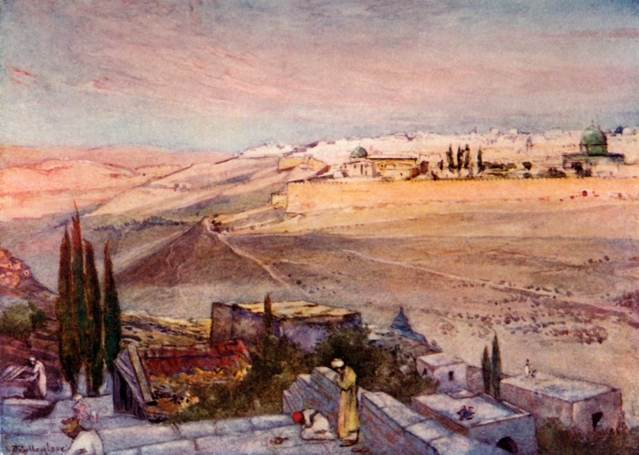 Napkelte az Olajfák hegyéről, 1902. alkotó: John Fulleylove