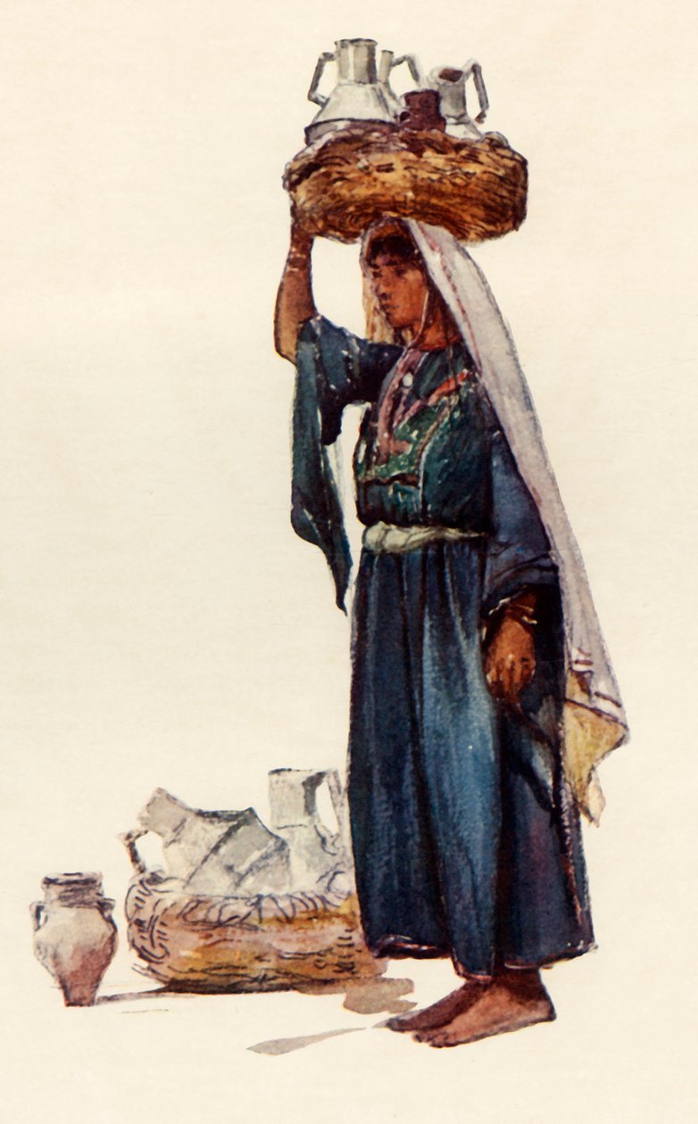 Szíriai paraszt tejes edényekkel, 1902. alkotó: John Fulleylove