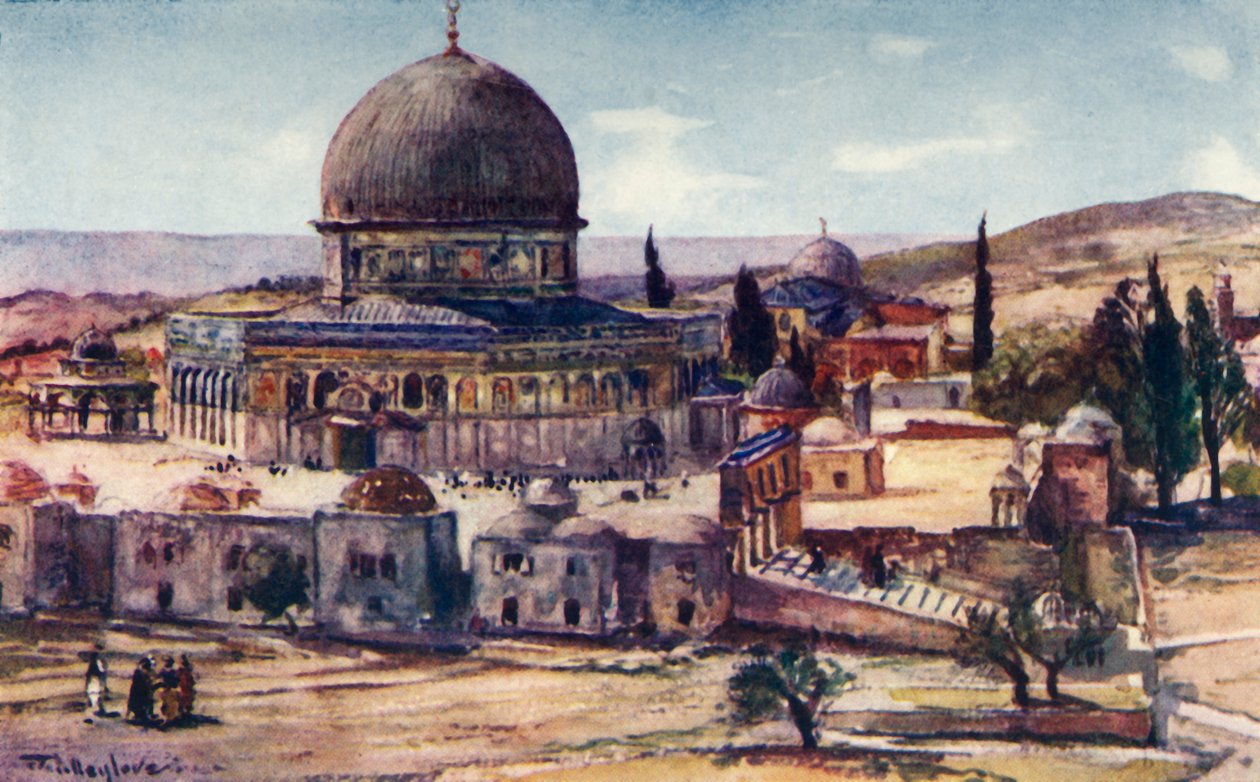 A sziklakupola az Antonia-torony melletti laktanyából, 1902. alkotó: John Fulleylove