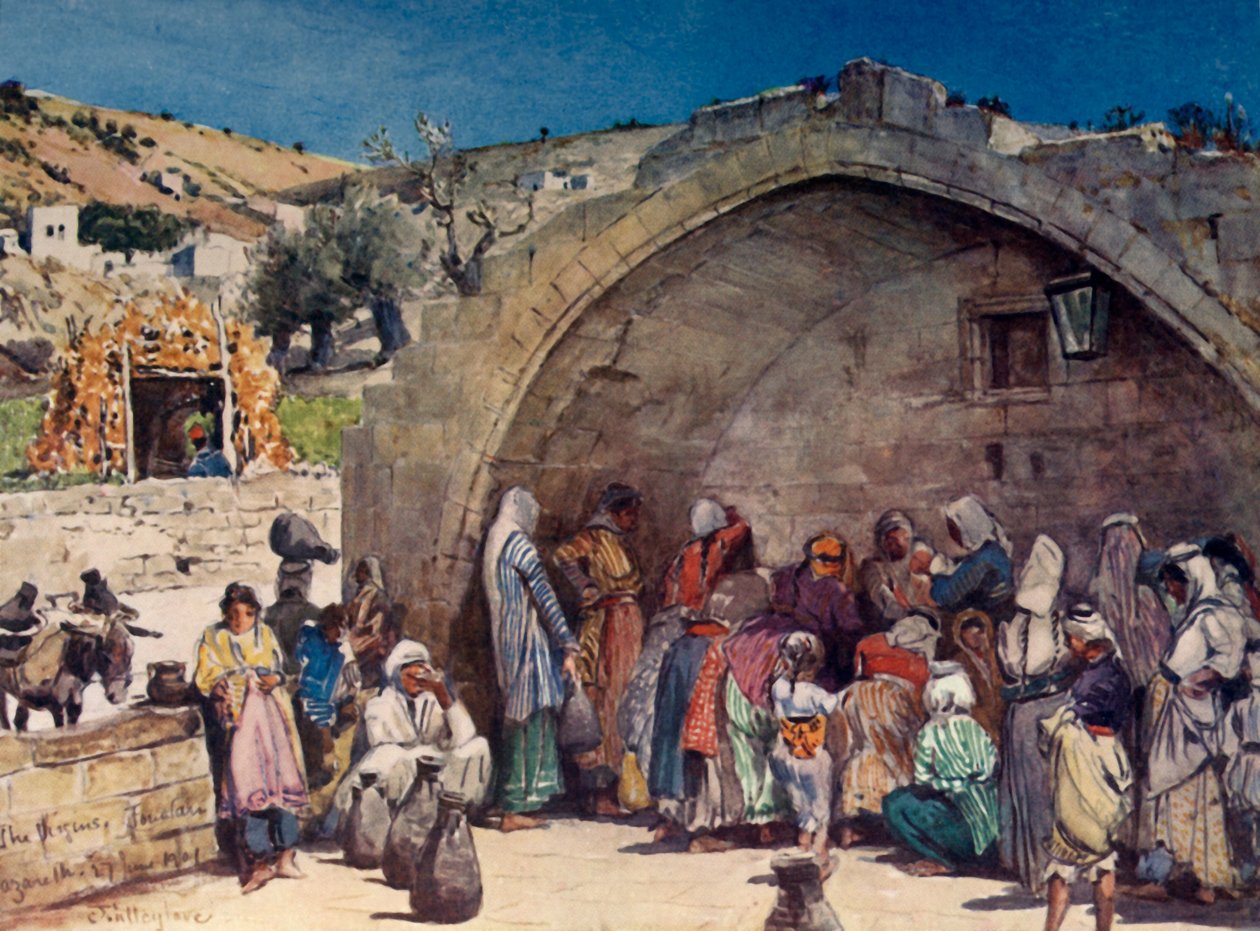 A Szűz kútja Názáretben, 1902. alkotó: John Fulleylove