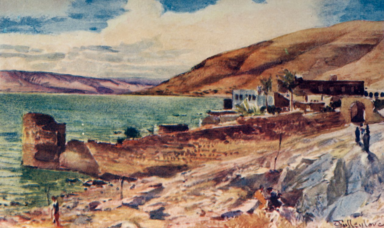 A Galileai-tó, Tibériásból délre nézve, 1902. alkotó: John Fulleylove