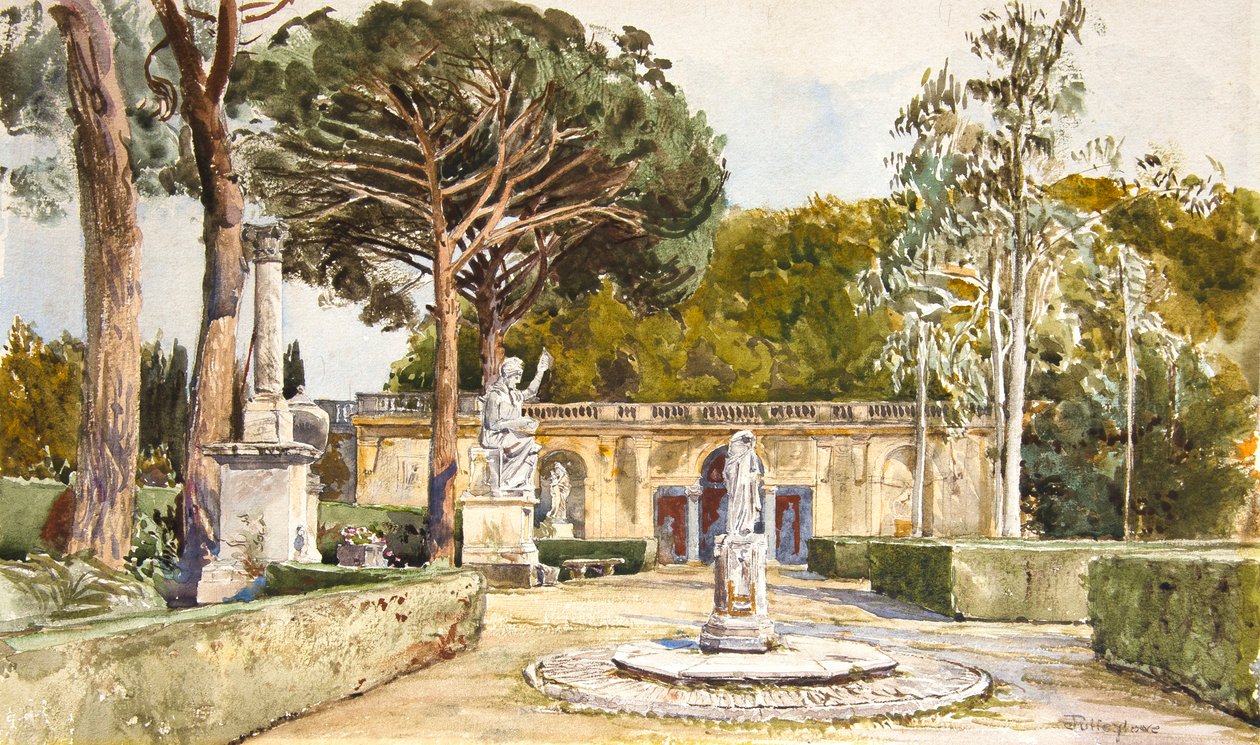 A Medici-kertek, Róma (akvarell) alkotó: John Fulleylove