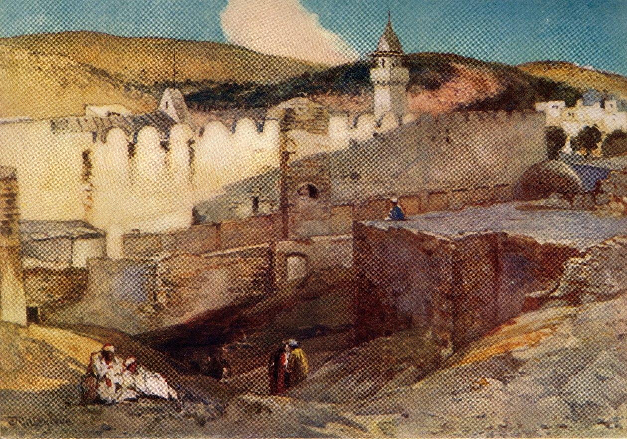 A hebroni mecset a Machpelah-barlang fölött, 1902. alkotó: John Fulleylove