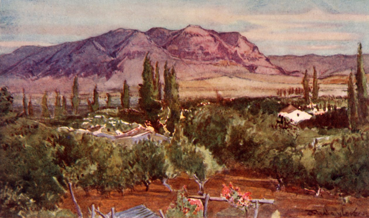 A kísértés hegye Jerikóból, 1902. alkotó: John Fulleylove