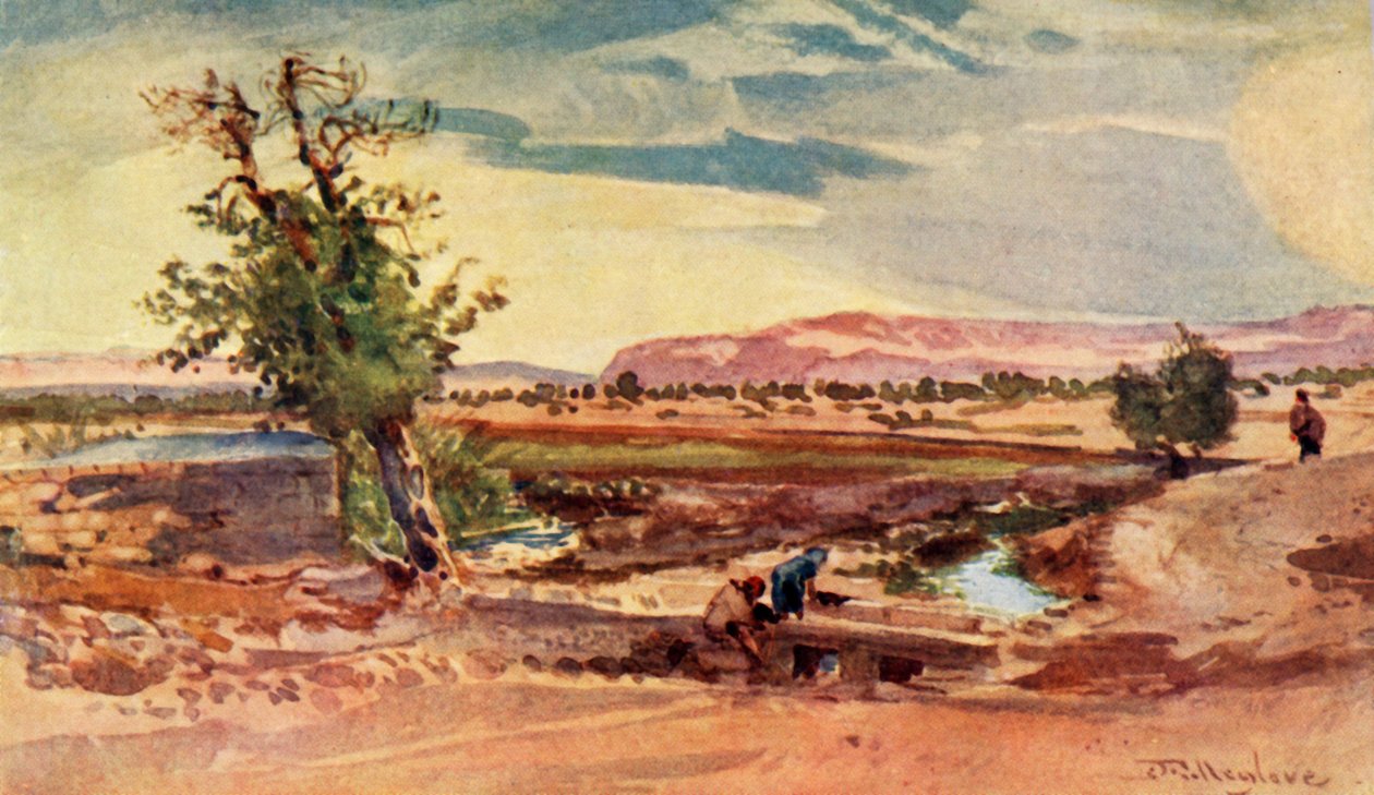 Elizeus tavaszából kifolyó patak, 1902. alkotó: John Fulleylove