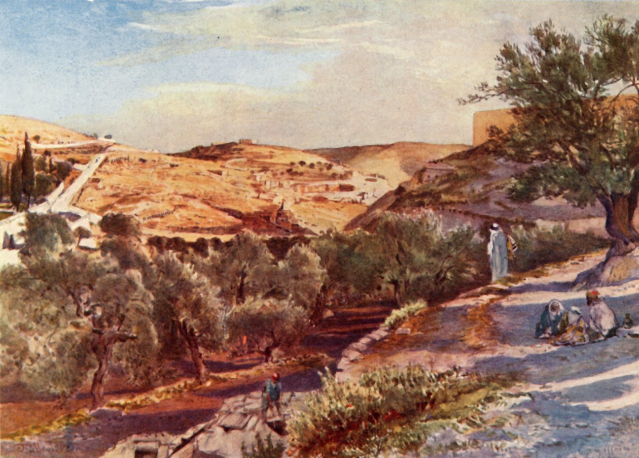 A Kidron felső völgye délre nézve, 1902. alkotó: John Fulleylove